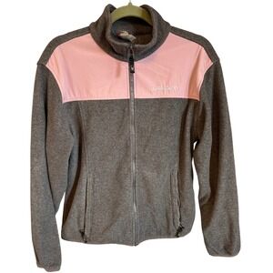 Spyder Fleece Jacket Full Zip Gray Pink Colorblock Coat Size Large/XL